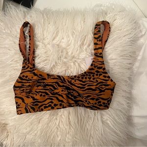 H&M Swimsuit Cheetah Top